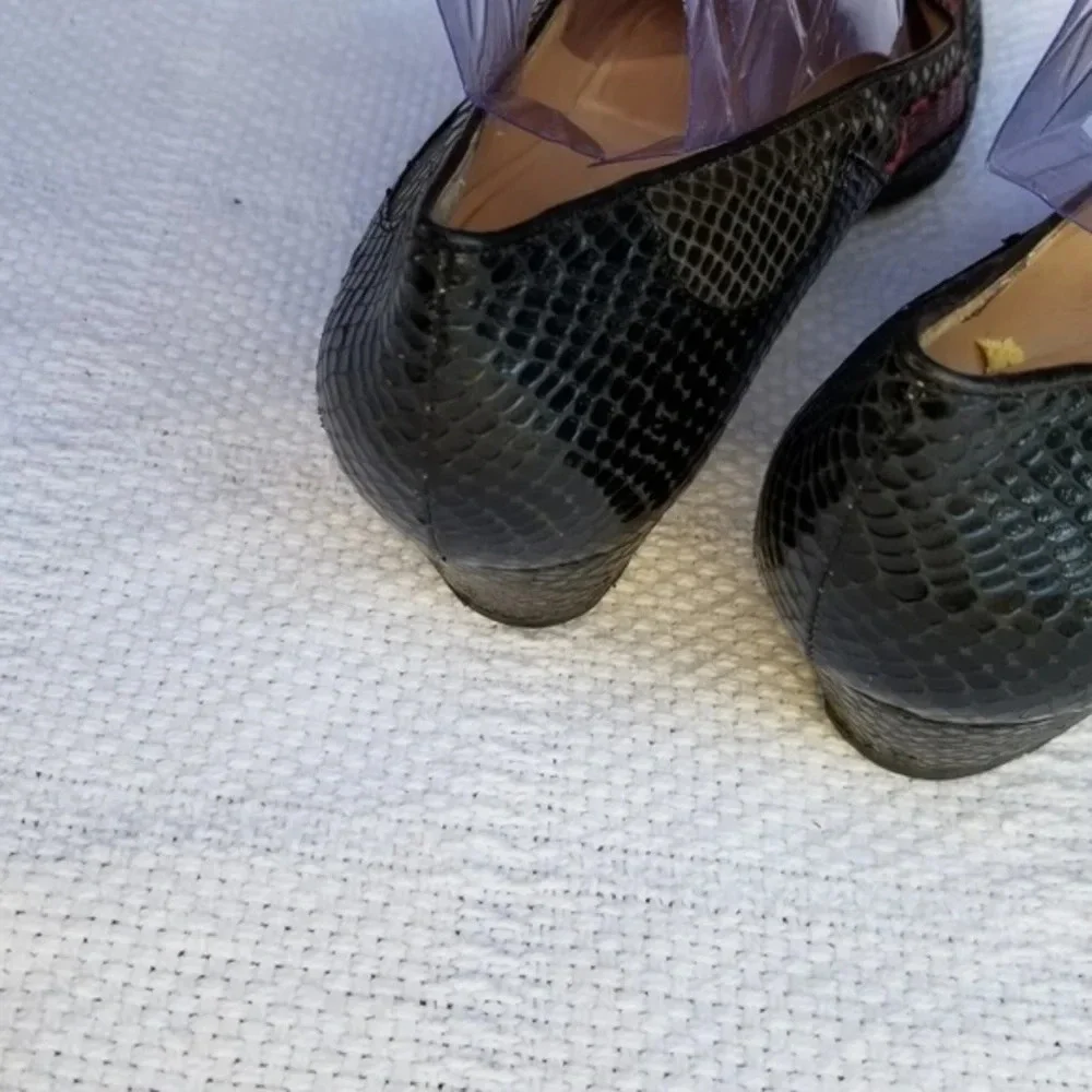Vintage Camille Unglik snakeskin Flats‎ 9